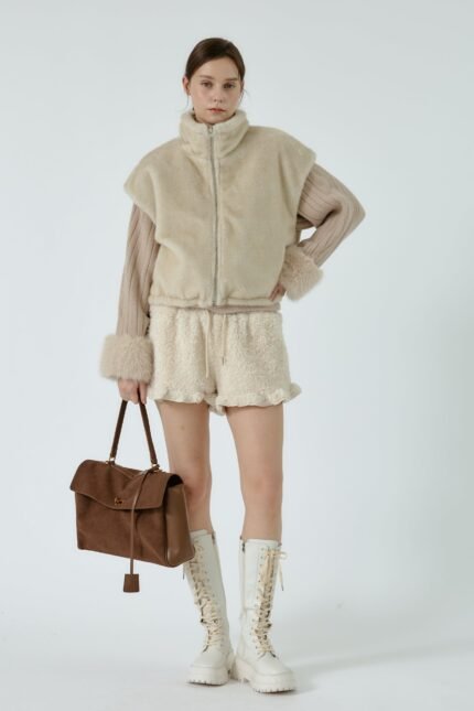 Faux Suede Shoulder Bag